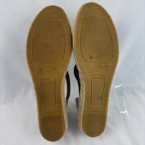 Kanna Espadrille Sandals Women’s 41 Metallic Silver Crisscross Slingback Spain - Picture 9 of 16